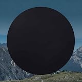 Xxbbyubo Bandeja de Servicio de Mármol 100cm, Redonda Lazy Susan para Mesa de Comedor, 80cm Plato Giratorio para Servir de Mesa, Fácil de Compartir(Pure Black,24'*24')