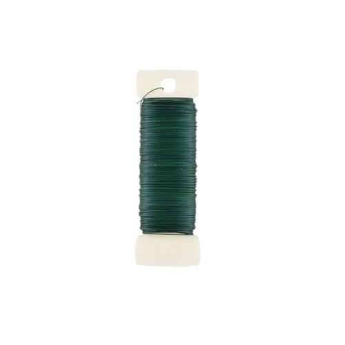HAHIYO 26Gauge Green Wire - 1Rolls, 38yards (115feet) Flexible Floral Wire for Crafts, Christmas Wreaths, Tree &amp; Flower Arrangement, Wedding DIY