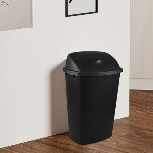 Caneca de basura negra rectangular 13 galones 4 unidades miniatura 6