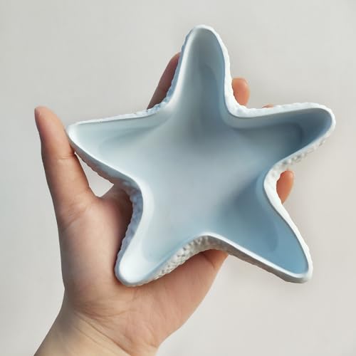 Wehous Starfish Tray Silicone Mold Candle Holder Jewelry Plate Resin Tray Display Trinkets Container Storage Dish for Concrete Creative Art Craft Home Decor by Wehous - Used condition - Image 4