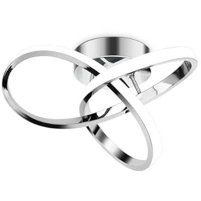 Acrylic LED Ceiling Light Fixture 2400LM Super Bright, Modern Hallway Light Fixture Ceiling Mount, Daylight White Close to Ceiling Light, Dimmable Ceiling Lamp for Bathroom Kitchen Bedroom Living Room