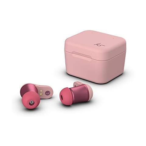 KitSound Funk 35 True Wireless EarBuds, TWS Bluetooth In Ear Headphones with Portable Charging Case - Pink Cover