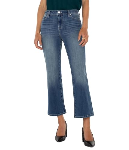 Womens Hannah Mid-Rise Cropped Flare Eco Denim