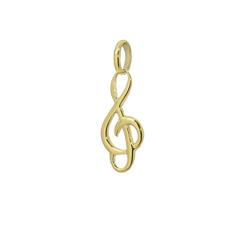 Preisvergleich Produktbild NKlaus Notenschlüssel Kettenanhänger 333 8 Karat Gold gelbgold Violinschlüssel Musik 9113