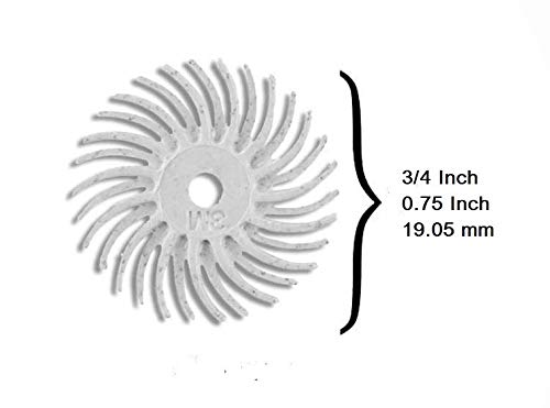 3M Radial Bristle Discs Brushes Blue 400 Grit 3/4" Pack Of 6 And Screw Mandrel By Jts #TOP1