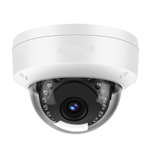 KVBRUI Telecamera IP Poe 8MP 4K IK10 antideflagrante for Esterni con rilevamento facciale H.265, videosorveglianza CCTV a Cupola in Metallo - Telecamera Bullet in Metallo Poe(3.6mm,4MP Poe AI Camera)
