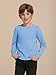 Haloumoning Boys Sweater Kids Fashion Long Sleeve Crewneck Knit Pullover Fall Winter Clothes 5-14 Years Sky Blue
