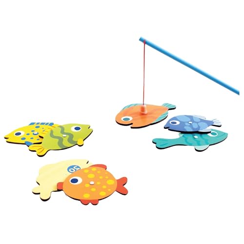 Well Home Divertido Juego de Pesca de Madera con 9 Piezas para Disfrutar en Familia