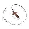 CLISPEED Adjustable Wooden Cross Necklace with Hand Carved Pendant Unisex Jewelry for Men Women Stylish Versatile Cord for Fit #1