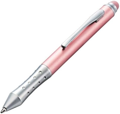 AmpUp TECH Peachy Pink Stylus Pen Twist, Fine Point, Dual Ink Colors, Black and Red, for Smartphone and Tablet