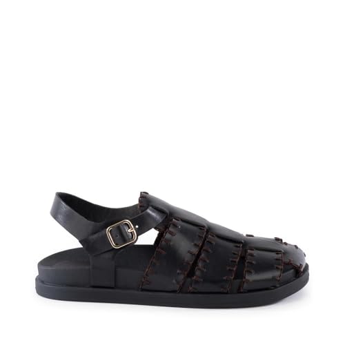 BC Footwear Women's Fashion Casual Fisherman Sandal, Black, 9