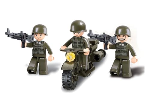 Sluban Klemmbausteine Panzer I (258 Teile), Spielset, Steckbausteine, mit Spielfigur, für Kinder ab 4 Jahren, Mehrfarbig