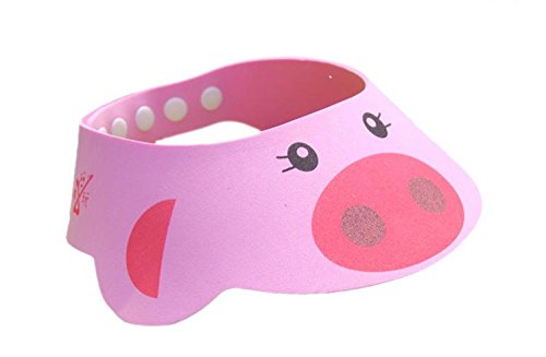 Viskey Adjustable Baby Kid Safe Shower Bath Shampoo Protect Hat,Pig