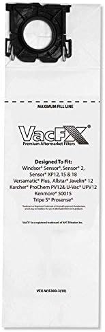 VFXW15300310 Vacuum Filter Bags Designed to Fit Windsor Sensor S/S2/XP/Veramatic Plus, 100/CT