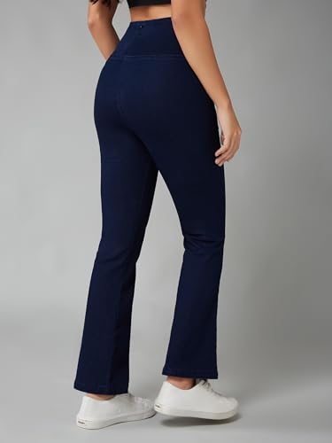 Image of Dolce Crudo Boot Cut High Rise Cropped Jeans for Women