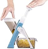 💖【Ahorra tiempo y esfuerzo】: la hoja de acero inoxidable ultra afilada puede ayudarte a acortar el tiempo de preparación en comparación con las cuchillas tradicionales. Esta herramienta es fácil de cortar o cortar verduras y frutas.