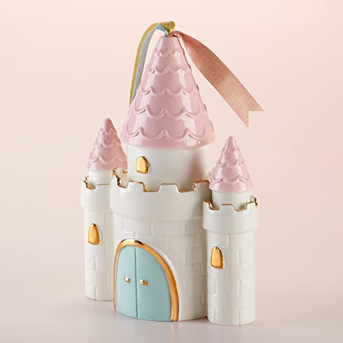 Baby Aspen Simply Enchanted Ceramic Porcelain Princess Castle Piggy Bank Room Decor & Gift, Multicolored , 7.3X4.1X10.2 Inch (Pack Of 1) #TOP1
