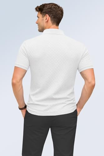 Image of TOPLOT Men's Polo T Shirt | Half Sleeve Design | Comfortable Fit Wear | Stylish Casual Look | Breathable Feel |Modern Style | Easy Movement | Casual & Everyday Wear (5244)