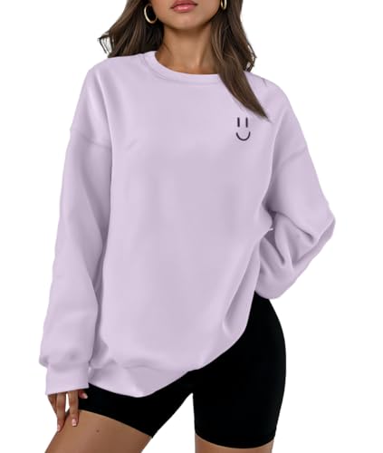 La mejor selección de Sudaderas sin capucha para Mujer favoritos de las personas. 50 VIOPY Sudaderas con Cuello Redondo de Alta Calidad para Mujer Sudadera Deportiva Mujeres de Manga Larga Causales Dama Pullover (Púrpura M)