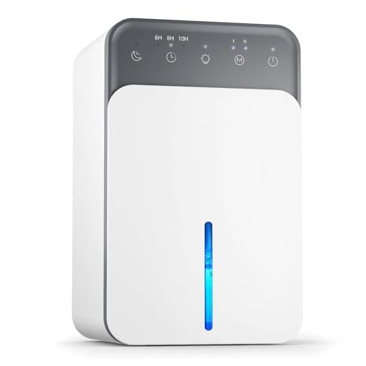 Deshumidificador Silencioso Bajo Consumo 1.5L, Deshumidificador Eléctrico Portátil con Modo Suspensión, Temporizador 6/8/10h y Apagado Automático, Ideal para Baño, Dormitorio y Armarios(520ml/día)