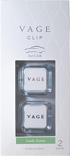 晴香堂 バーグ クリップ2個セット リーフィーグリーン 車用 芳香 日本製
