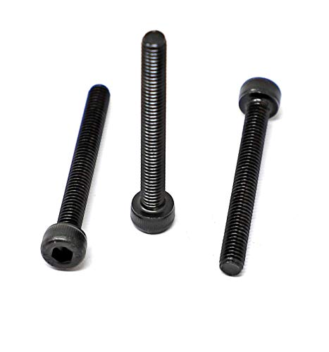 Image of iexcell 50 Pcs M4 x 35mm Thread Pitch 0.7 mm Alloy Steel 12.9 Grade Hex Socket Head Cap Screws Bolts Kit, Black Oxide Finish