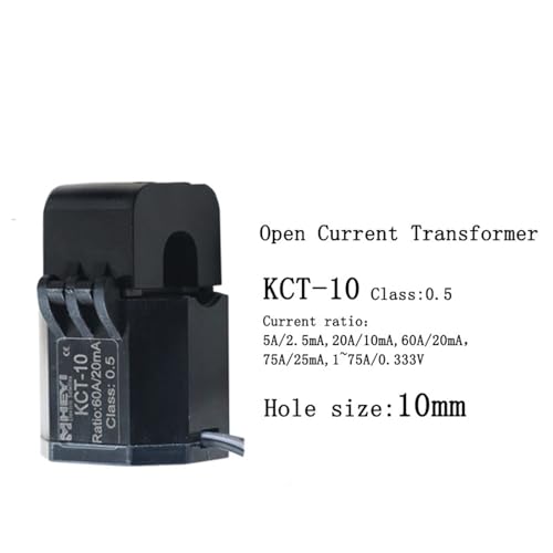 Transformador KCT-10 split core para control de consumo en redes inteligentes de 60A 5