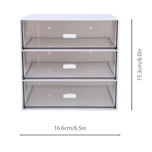 Boîte de rangement en PP blanc multi-couches Holibanna pour tiroir et table