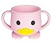 Trinkbecher Kinder und Baby, für Mikrowelle & Spülmaschine, Silikon Bruchsichere Tasse 200ml, 6+ Monate, Silikongeschirr für Kinder (Cup-Rose)