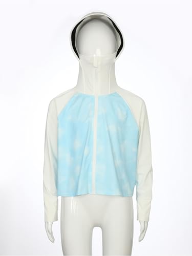 Kids Unisex Sun Protective Hooded Jacket Long Sleeve Lightweight Outdoor Vacation Travel Beach Coat3