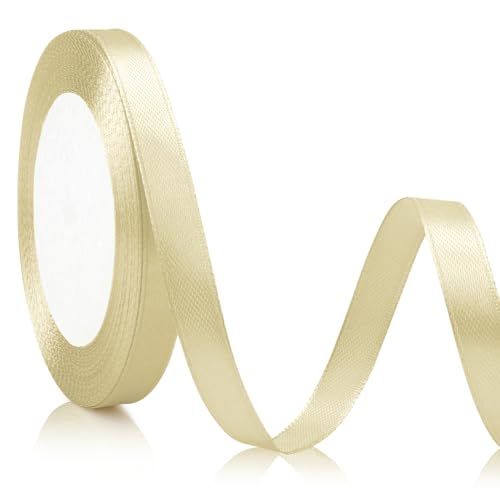 Fita cetim branca fita cetim bege 10 mm x 22 m fita presente fita para embrulhar presentes fita de presente fitas para casamento fitas fita de laço de cetim laços presente cordas para decorar