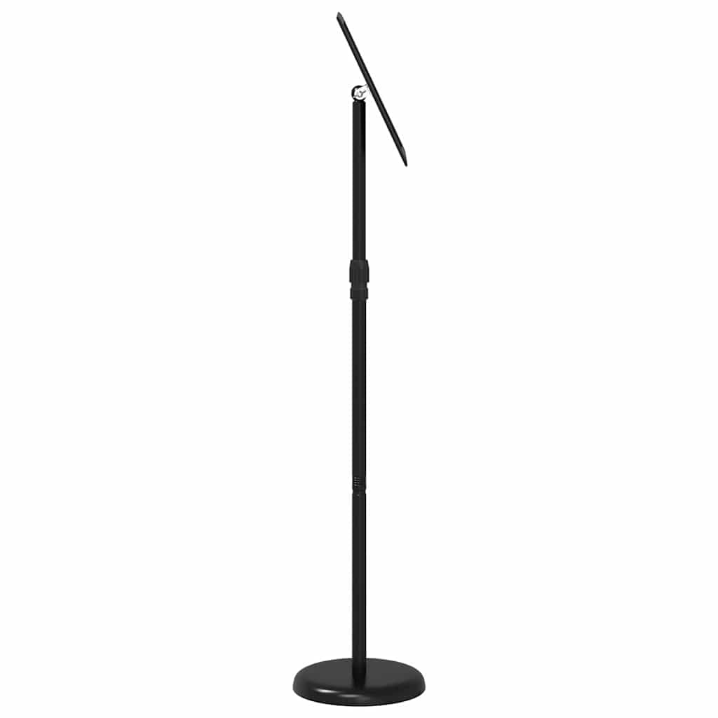 Support d'exposition en aluminium noir réglable en hauteur 95-128 cm pour foires et événements 25 x 25 x 125 cm