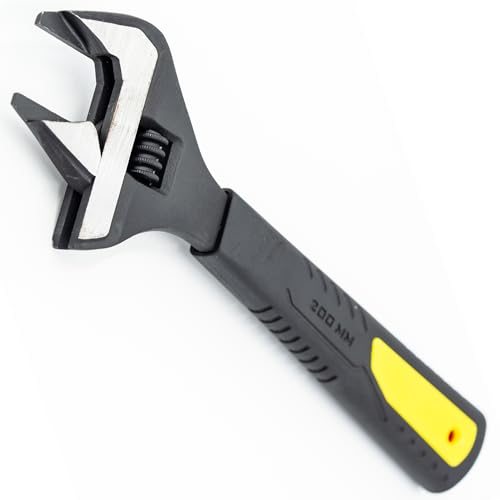 C.K Tools, chave ajustável de mandíbula fina de 200 mm para eletricistas, prensa-estopas SWA e porcas de bloqueio, ângulo de 2,5 mm, capacidade de 39 mm, cabeça de deslocamento de 15°, cromado