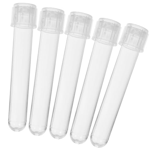 Ipetboom 24pcs 5ml Laboratory Test Tubes with Caps, Mini Sampling Vials for Cell Culture and Liquid Storage, Small Sample Storage Tubes Suitable for Scientific Experiments and Lab Use