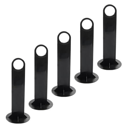 Veemoon Porte-marqueurs de Football Portable en PP Noir 5 Pièces Léger pour Entraînement de Football Support pour Disques et Cônes