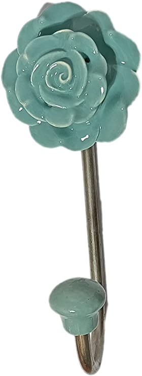 PARIJAT HANDICRAFT Hand Painted Multi Colored Ceramic Wall Hook Hanger Key Holder hat Clothes hangings Bathroom Hardware (Hanger-0104) Visit The Store.