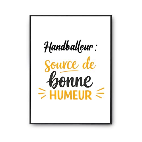 Poster Handballeur decoration murale humour pour creer une ambiance joyeuse dans votre salon