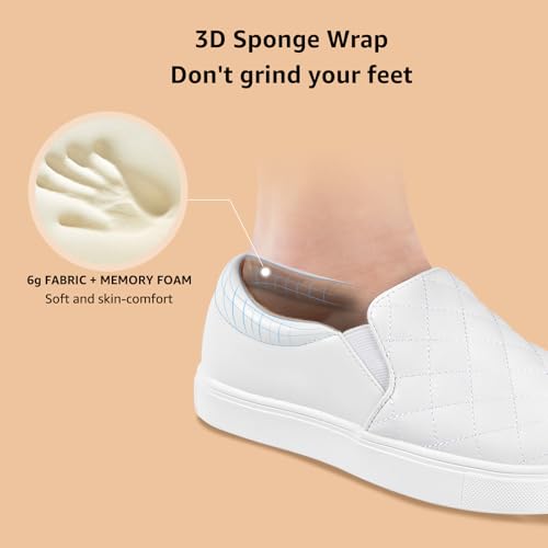 STQ Loafers for Women Memory Foam Slip On Sneakers EleeS Quilted 1.0 Comfort Fall Shoes3