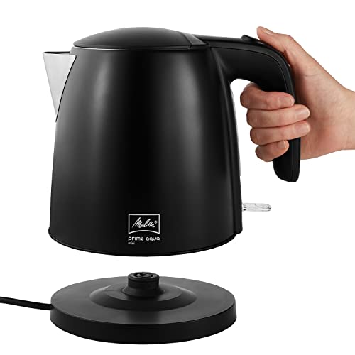 Melitta Prime Aqua Hervidor de Agua Eléctrico, 1 Litro, Calentador de Agua, Tetera Eléctrica, Cuerpo de Acero Inoxidable, 100% Libre de BPA, Base 360, negro - Imagen 4