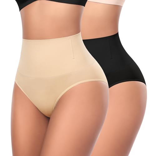 Image of Werena Tummy Control Shapewear Underwear for Women High Waisted Body Shaper Panties Shaping Briefs