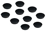 FRANKEN Magnete Rund, 10 Stück, Hochwertige Haftmagnete für Büro, Haushalt, Werkstatt, ideal für Whiteboards, Kühlschrank, Plantafeln oder Schaukästen, 24 mm, Schwarz, HM20 10