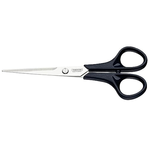 Tesoura Para Cabeleireiro, Tramontina, Supercort, Inox, 15,5 cm, Preta, 25905/166