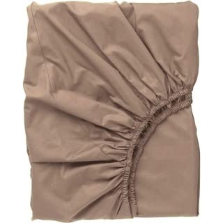 100% Egyptian Cotton 1 Piece Fitted Sheet - Taupe Solid Fully Elasticized Deep Pocket Of 45 CM - All Around Fitted Sheets For Better Comfort - UK King Size.