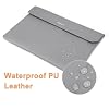 MOSISO Portable Monitor Case Sleeve 16.1 inch, Carrying Case for Most 15.6-16.1 inch Portable Travel Display Monitor Laptop, PU Leather Laptop Display Bag with Front Pocket, Gray