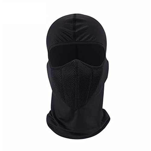Sperrins Polyester Balaclava Face Cover, Neck Gaiter, UV Protector Ski Scarf Neck Warmer Hood for Motorcycle Running Cycling Cold Weather Black2