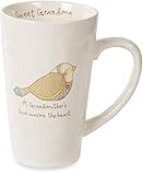 Pavilion Gift Company Heavenly Woods Bird Sweet Grandma Ceramic Mug, 18 oz, Off-White