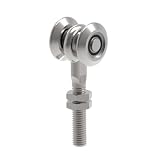 Sellon24 Dispositivo a rotelle a 2 ruote, in acciaio zincato, 42 x 54 mm, con cuscinetti a sfera, portata fino a 200 kg