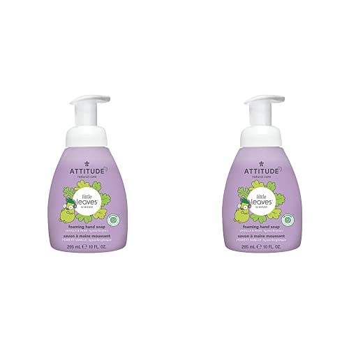 ATTITUDE Jabón de manos espumoso para niños, ingredientes a base de plantas y minerales, productos veganos y libres de crueldad, vainilla y pera, 10