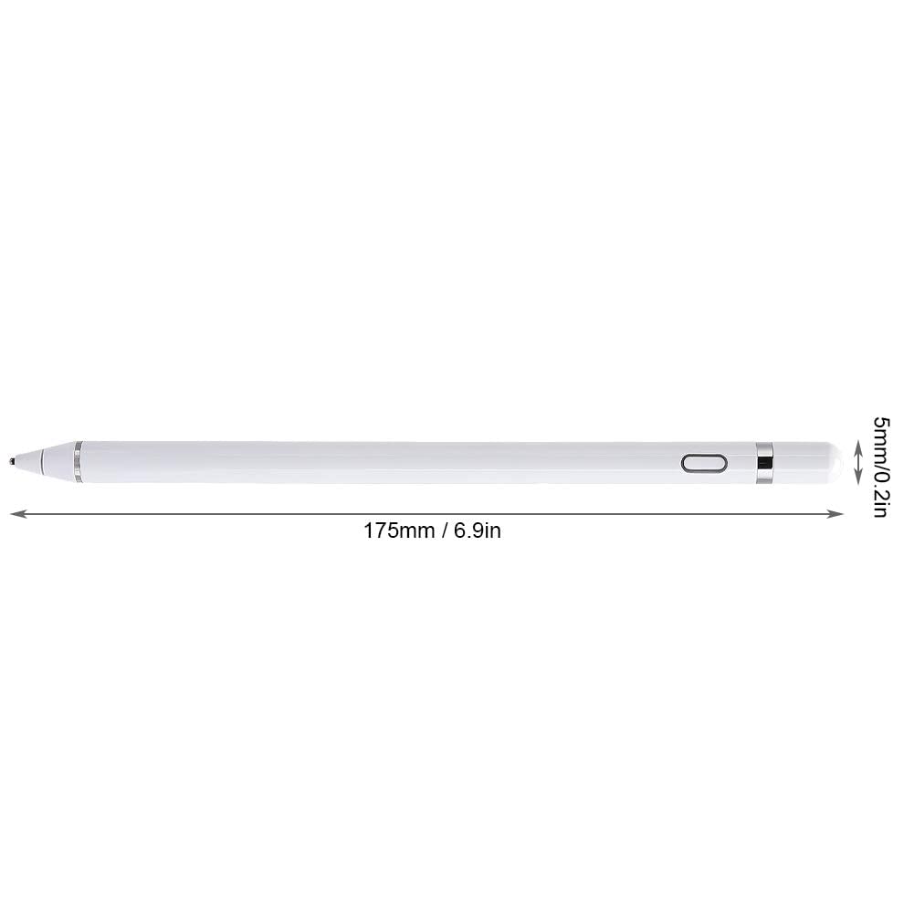 Yctze Penna Stilo Attiva, Penna Touchscreen Universale ad Alta sensibilità, per iOS/per Telefono Android/per Tablet Android/per Tablet Windows, Penna tattile capacitiva(Bianca)