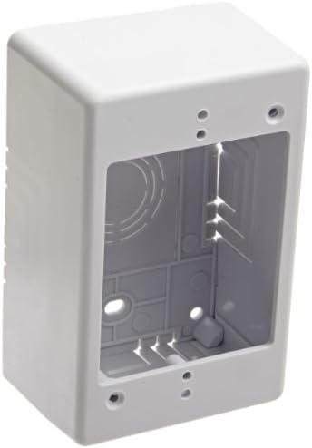 Hellermann Tyton TSRW-JB2 Single Gang Junction Box, 2" Deep, PVC, White